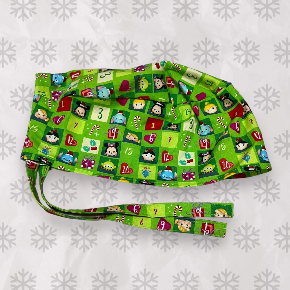 Christmas Theme Disney Tsumtsum Characters Scrub Cap Handmade